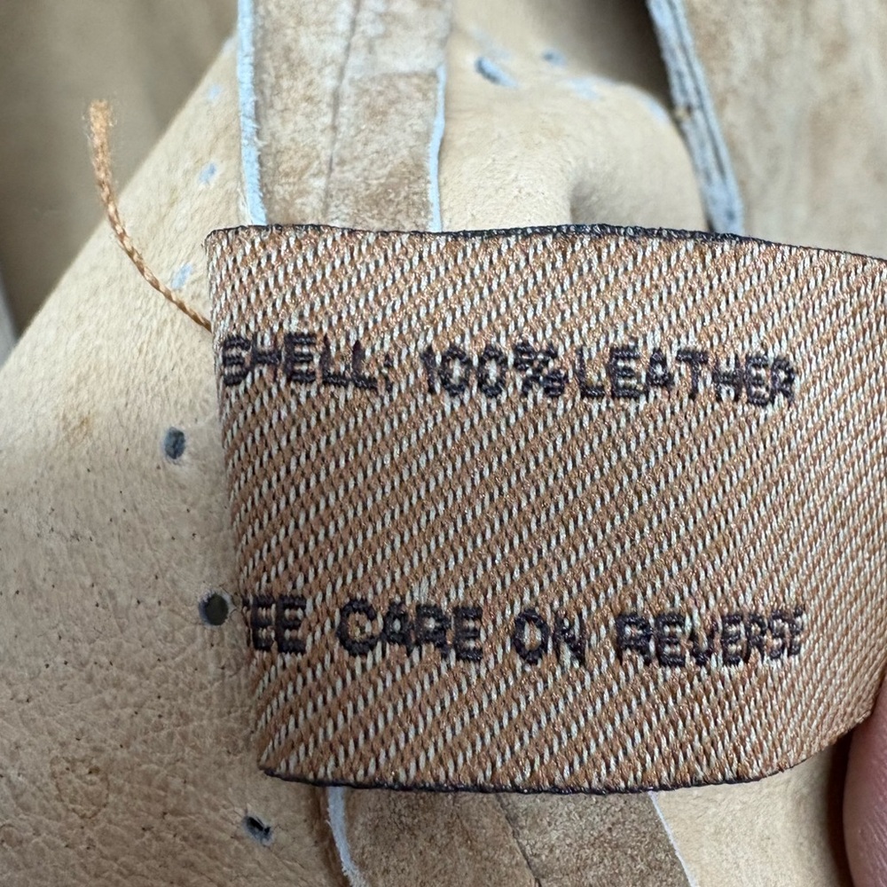 Tan Leather Women's Coat - Picture 13 of 16